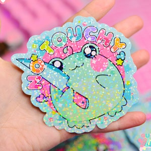 No Touchy 3.0 Froggy Frog Holographic Sticker