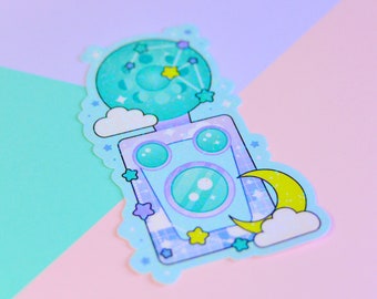 Cosmic Camera Tattoo Holographic Sticker