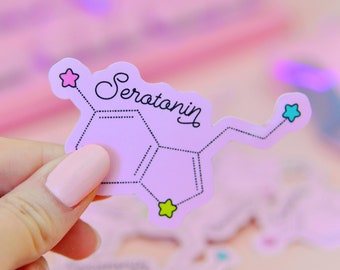 Serotonin Gloss White Vinyl Sticker