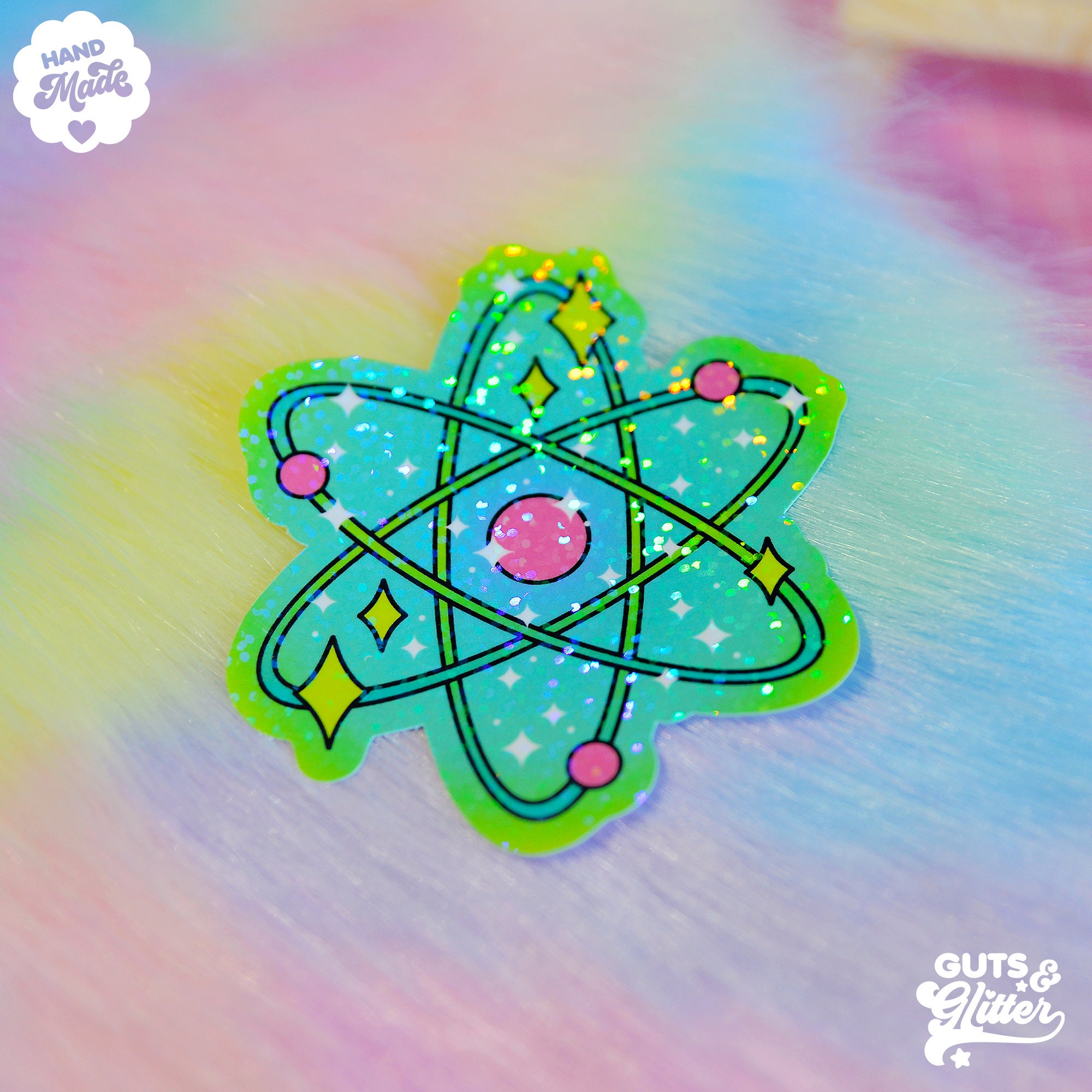 Atomic Model Stickers Atom Holographic Sticker - Etsy