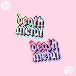Sticker holographique Death Metal - Petit format