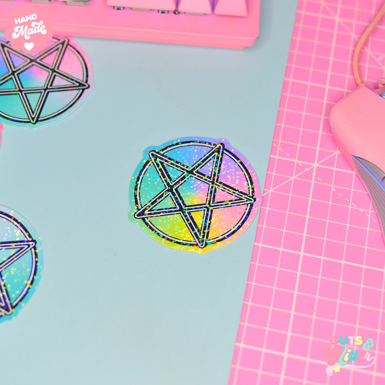 Pentagram Holographic Sticker image 3