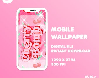 Cherry Bomb Phone Wallpaper Digital Download