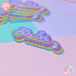 Retro Pride Holographic Sticker