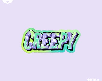 Creepy Holographic Sticker - Smaller Size