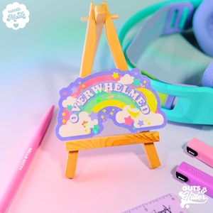 Overwhelmed Rainbow Holographic Sticker