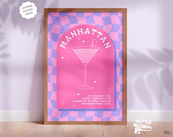 Cocktail Digital Download Instant Printable Wall Art