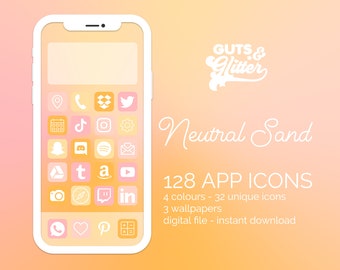 Neutral Sand Phone Icons Wallpapers Digital Download