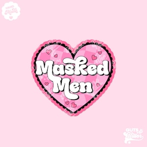 Sticker holographique homme masqué, livre d'amour sombre, coeur