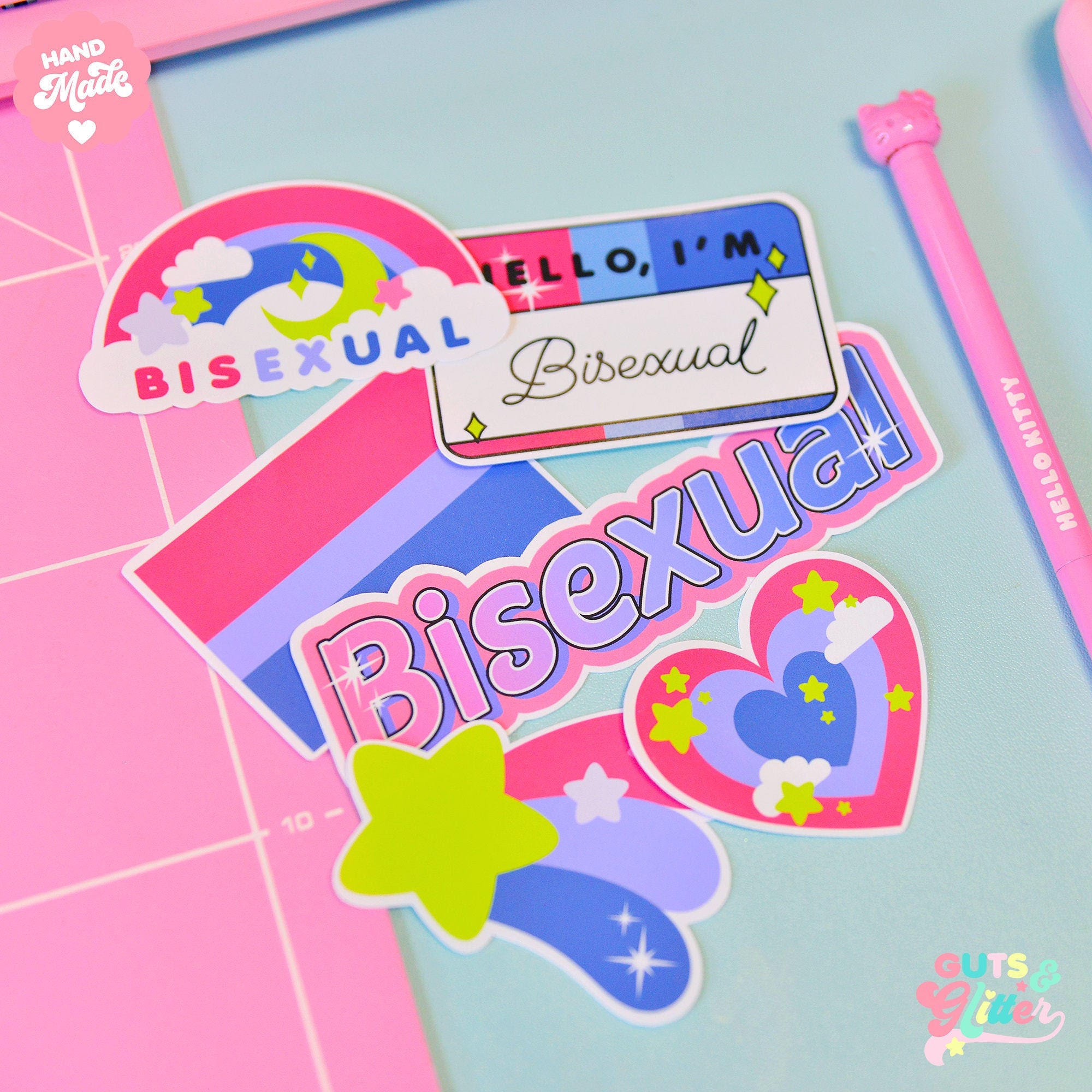 Bisexual Kawaii Sticker Pack - Etsy