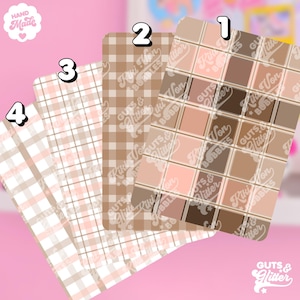 Kindle Insert for Clear Case - Coffee, Teddy Bear, Coquette, Gingham, Cottagecore
