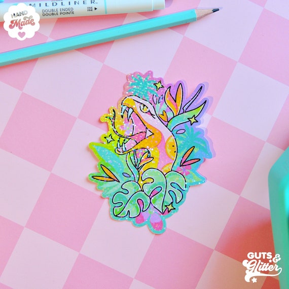Tropical Snake Holographic Sticker