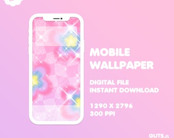 Floral Y2K Phone Wallpaper Digital Download
