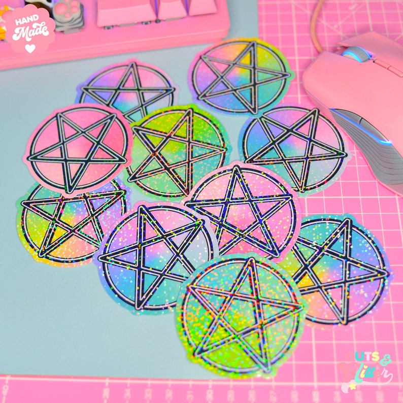 Pentagram Holographic Sticker image 2