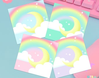 Pastel Rainbow Printable Memo Sheets for Journal Scrapbook Digital Download