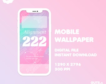 Angel Number 222 Aura Phone Wallpaper Digital Download