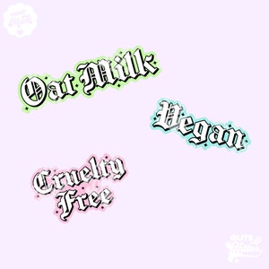 Vegan, Oat Milk, Cruelty Free Holographic Sticker