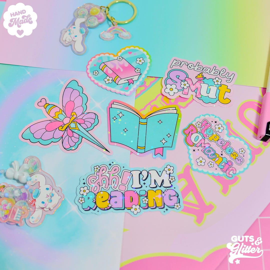 Romantasy Smut Fantasy Romance Bookish Reading Stickers Holographic ...