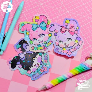 Do Not Touch Me Bunny Rabbit Holographic Sticker