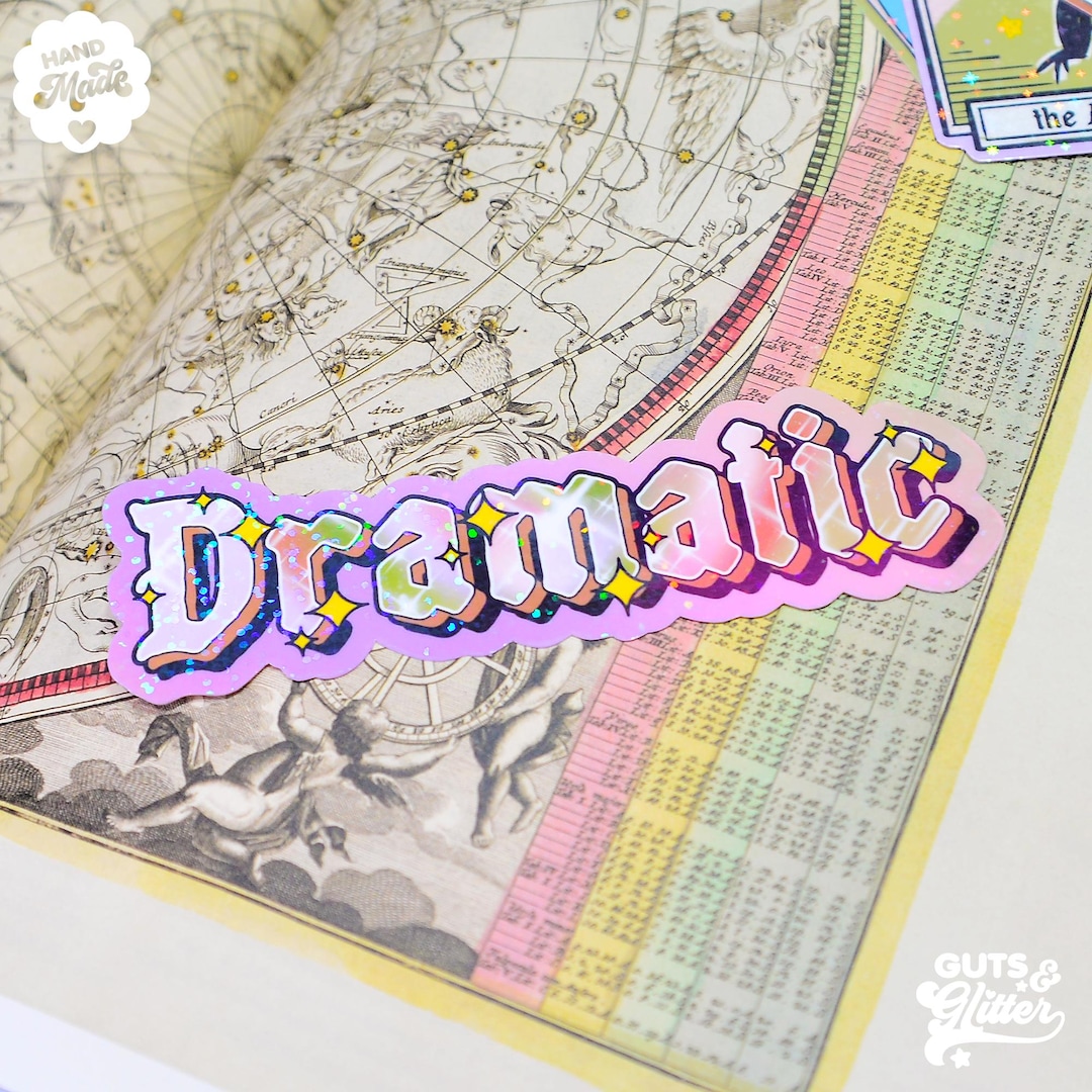 Dramatic Entry Sticker Dramatic, Medieval Holographic Sticker - Etsy