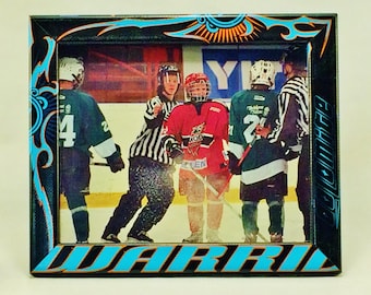 8 x 10 Hockey Stick Frame - FREE SHIPPING in US  (#7861)