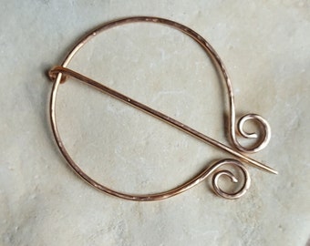 Hand Forged Bronze Pennanular Brooch