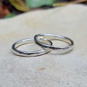 Hammered Sterling Silver Band