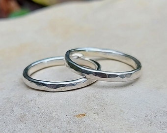 Hammered Sterling Silver Band