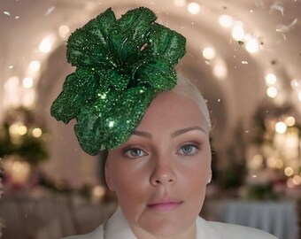 Olive Forest Green Khaki Fascinator Hat Headband Kentucky  display picture 3