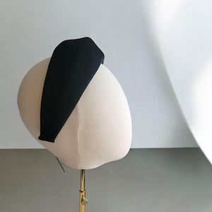 Velvet Ridged Headband, Halo Crown Fascinator, 7.5 cm Wide Wedding Headpiece Races, colour options