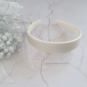 Ivory Silk Alice Band Headband Hair Band 2.5 cms Wide Pure Silk Satin Bridesmaid Bridal