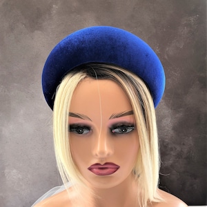 Extra Wide Royal Blue Velvet Deeply Padded headband alice band Matador Spanish Style 6 cms Wide