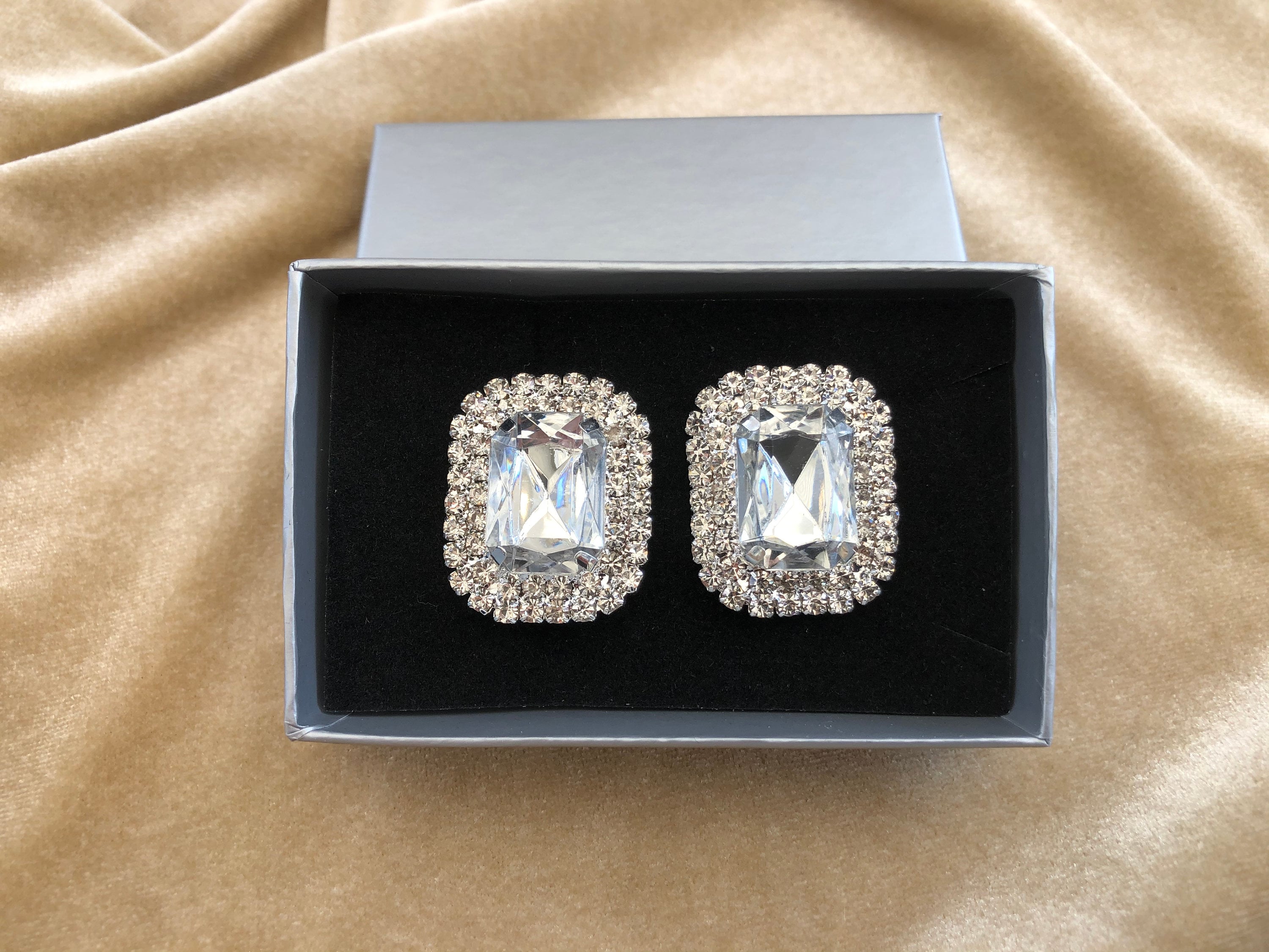 Orecchini A Clip A Forma Di Cuore - Orecchini Senza Foro Con Strass Per Un Look Elegante - Foto 5