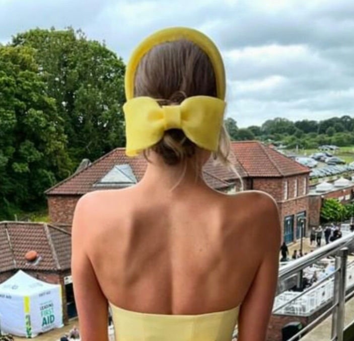 Yellow Bow Fascinator Headband