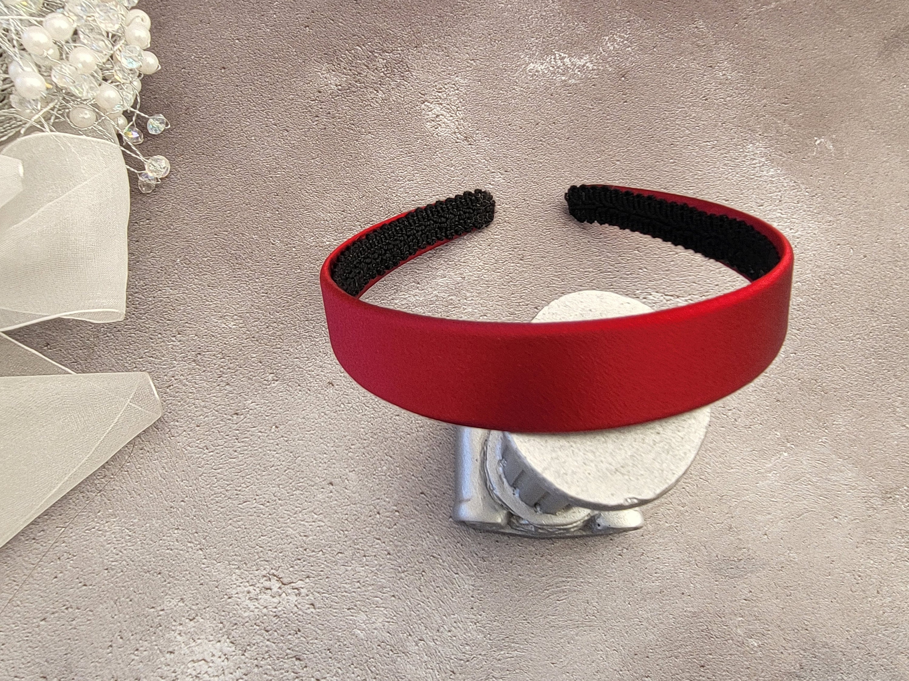 Red Satin Headband! Padded Satin Hairband - Red - Ladies | H&M US main image 2