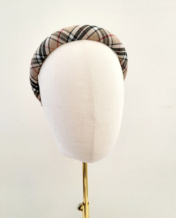 Tartan Headband, Padded Hair Band, 2.5 Cms Wide, Plaid Check  display picture 1