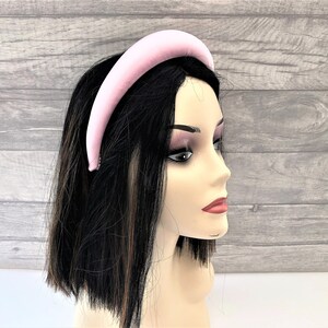 Candy Pink Duchesse Satin Deeply Padded Domed headband alice band hair band 4 cms Matador spanish style halo rounded padding image 8