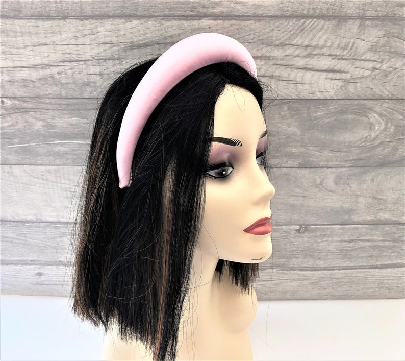 Candy Pink Duchesse Satin Deeply Padded Domed headband alice band hair band 4 cms Matador spanish style halo rounded padding image 8