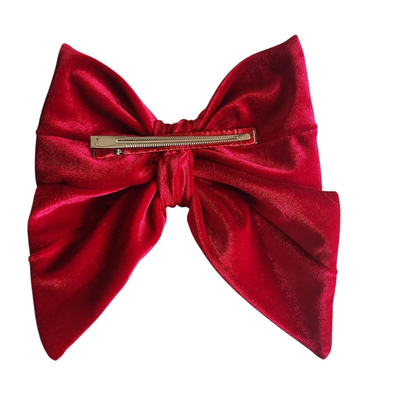 Cravatta In Velluto Rosso Su Fiocchi Per Albero Di Natale Larghi 4 - Foto 3