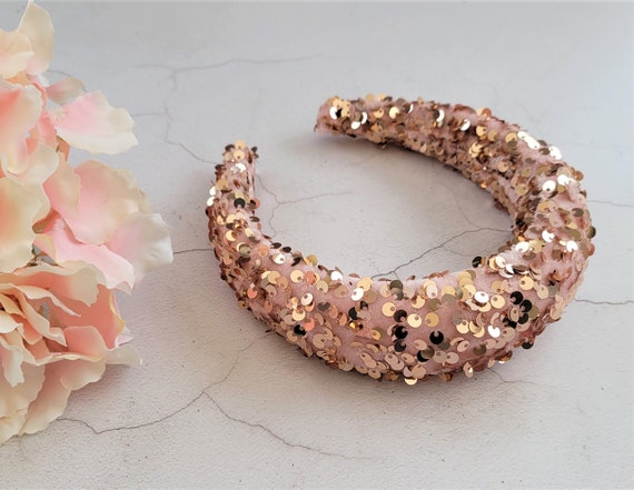 CRYSTAL HAIR BAND BROAD ROSE CRYSTAL HAIR BAND BROAD ROSE
