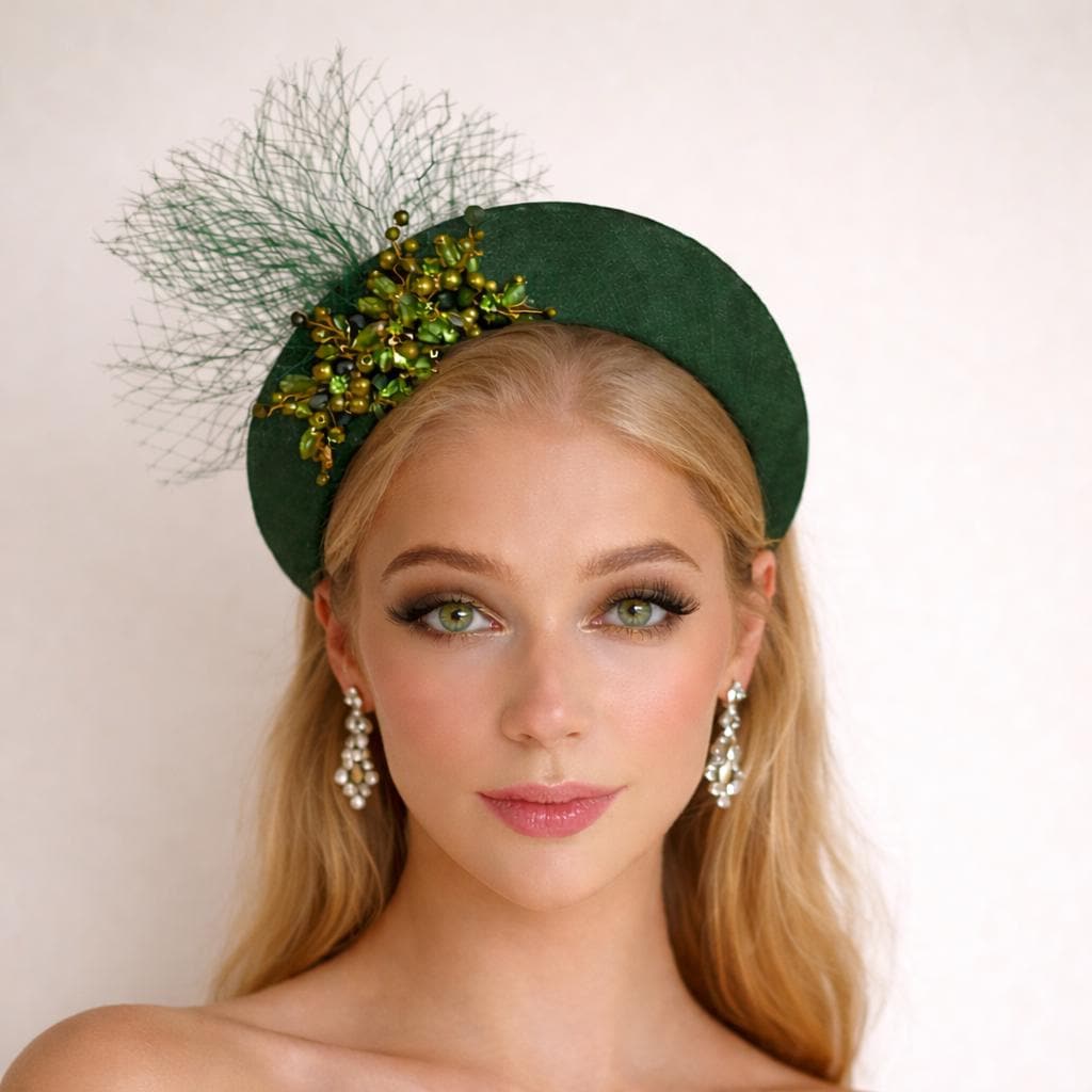 Fascinator Elegante Con Piume E Fiocco Per Donna - Royal Ascot, Matrimonio, Royal