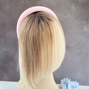 Candy Pink Duchesse Satin Deeply Padded Domed headband alice band hair band 4 cms Matador spanish style halo rounded padding image 5