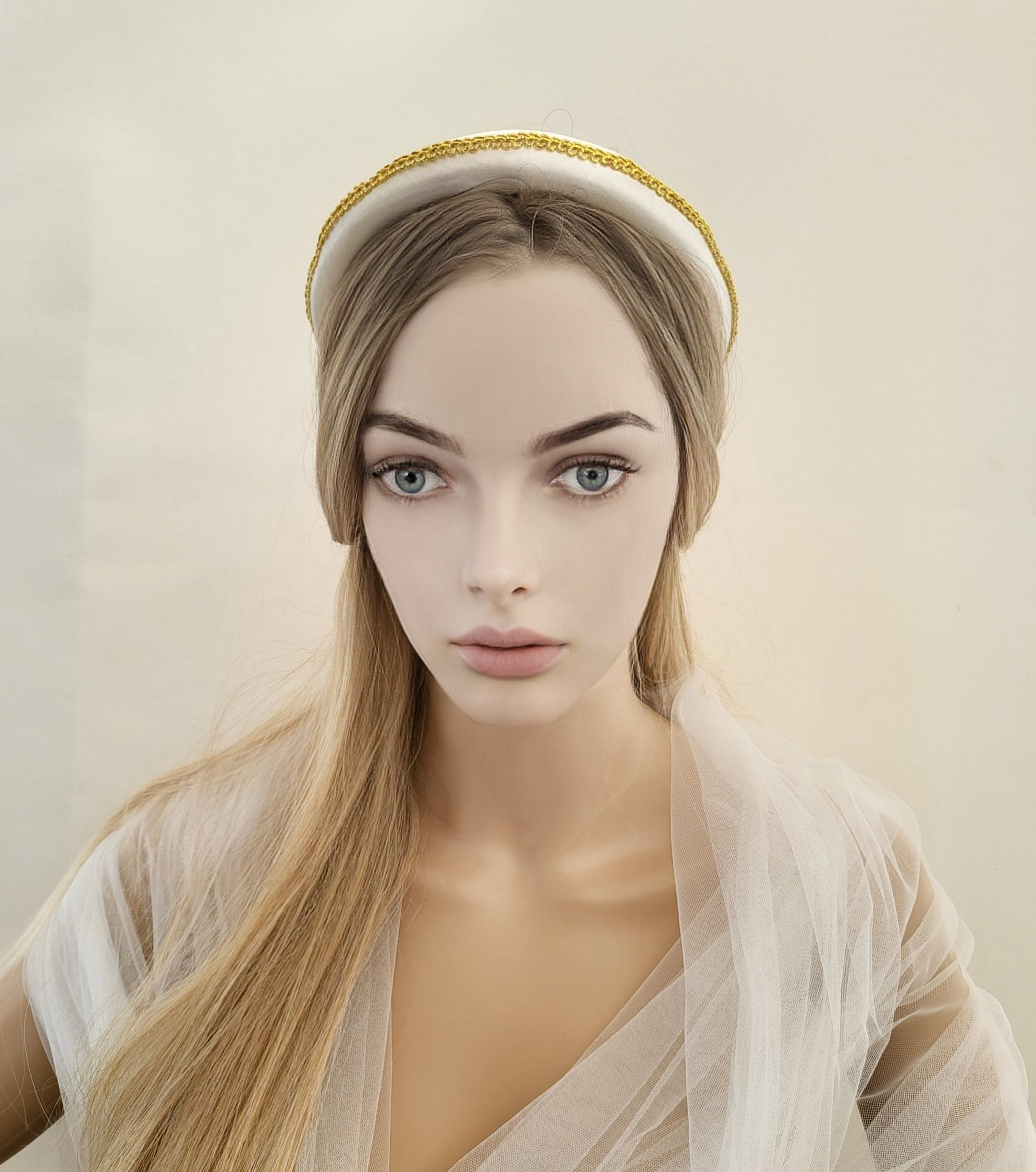 Set Di 2 Cerchietti In Raso Oro E Argento Per Donna - Eleganti, Antiscivolo E Regolabili, Ideali Per Matrimoni E Uso Quotidiano - 2