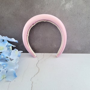 Candy Pink Duchesse Satin Deeply Padded Domed headband alice band hair band 4 cms Matador spanish style halo rounded padding image 10