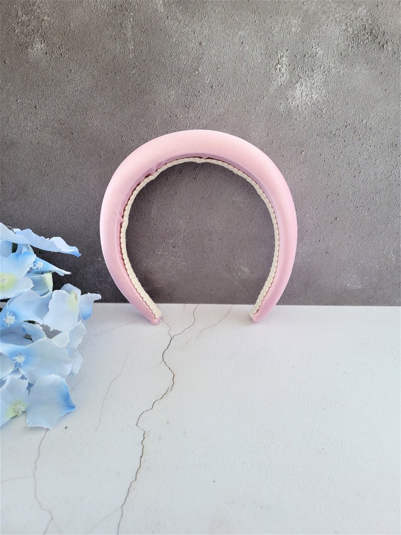 Candy Pink Duchesse Satin Deeply Padded Domed headband alice band hair band 4 cms Matador spanish style halo rounded padding image 10