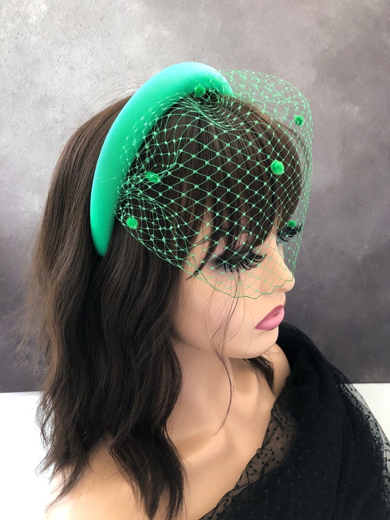 Satin Headband with Veil