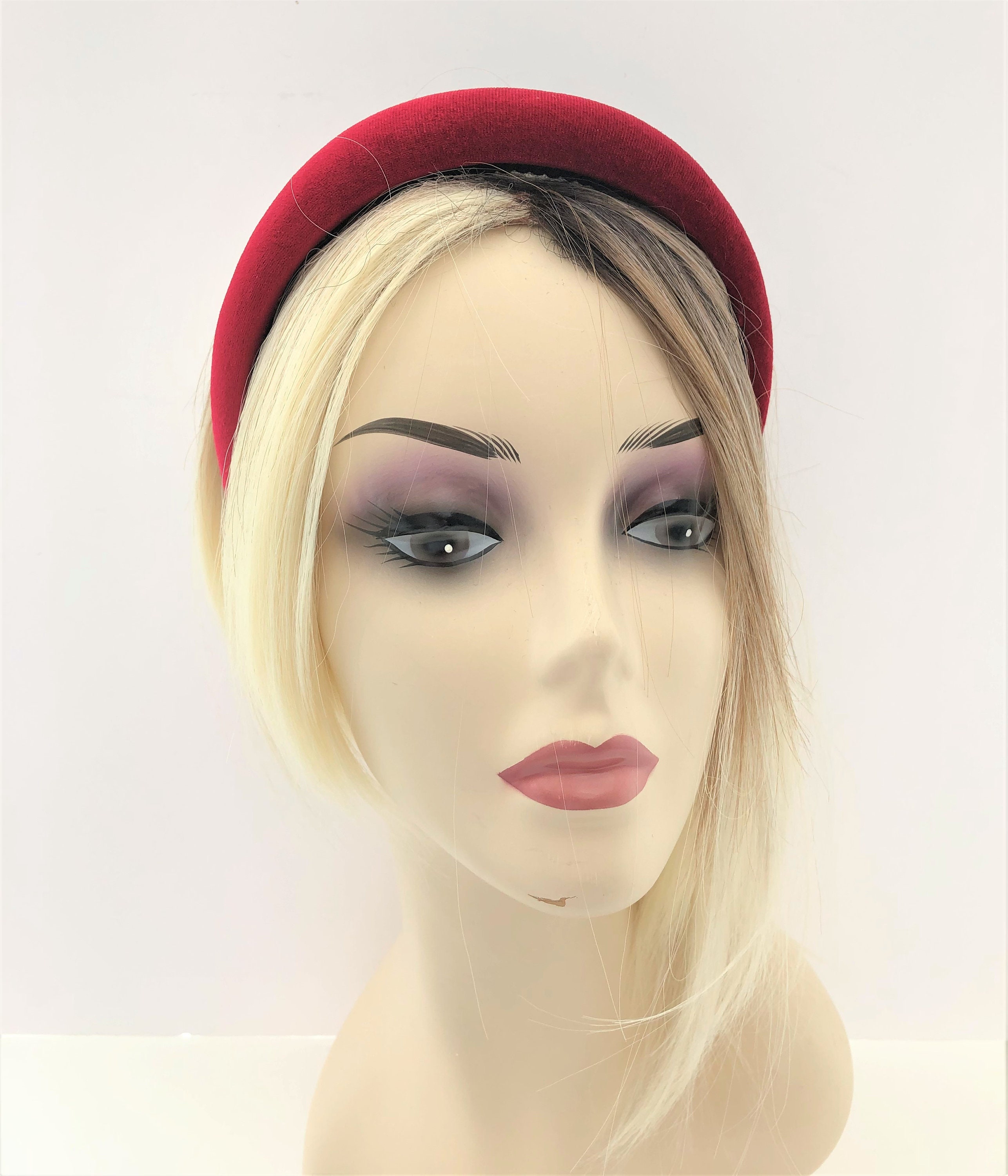 Cerchietti Per Capelli Fascia Per Capelli In Velluto Nero Imbottita - Alice Band Elegante 2.5 Cm Tappi Orecchie 3 M - Foto 2