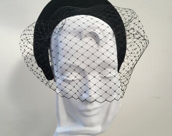 Black Halo Headband, Velvet Crown, 4 Cms Wide High Tall