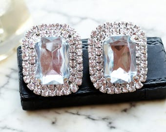 Acquista Moda Donna Oro rosa Colore Vintage Pietra blu Orecchini da sposa Donna Orecchini pendenti Orecchini a cerchio Orecchini a clip su gioielli orecchino in Italia a partire da 2.01