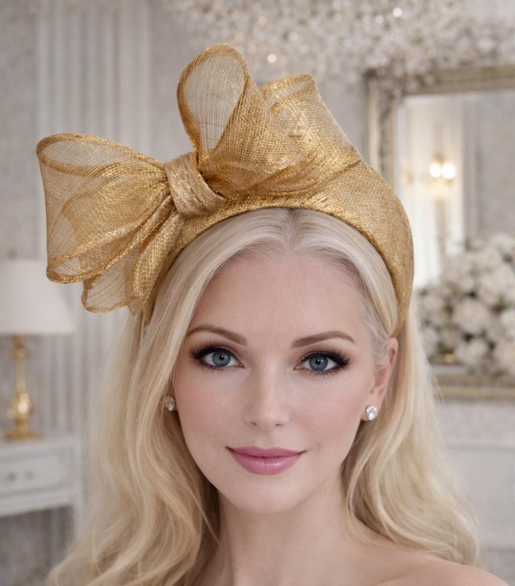 Gold Fascinator - Etsy display picture 1